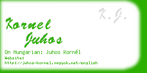 kornel juhos business card